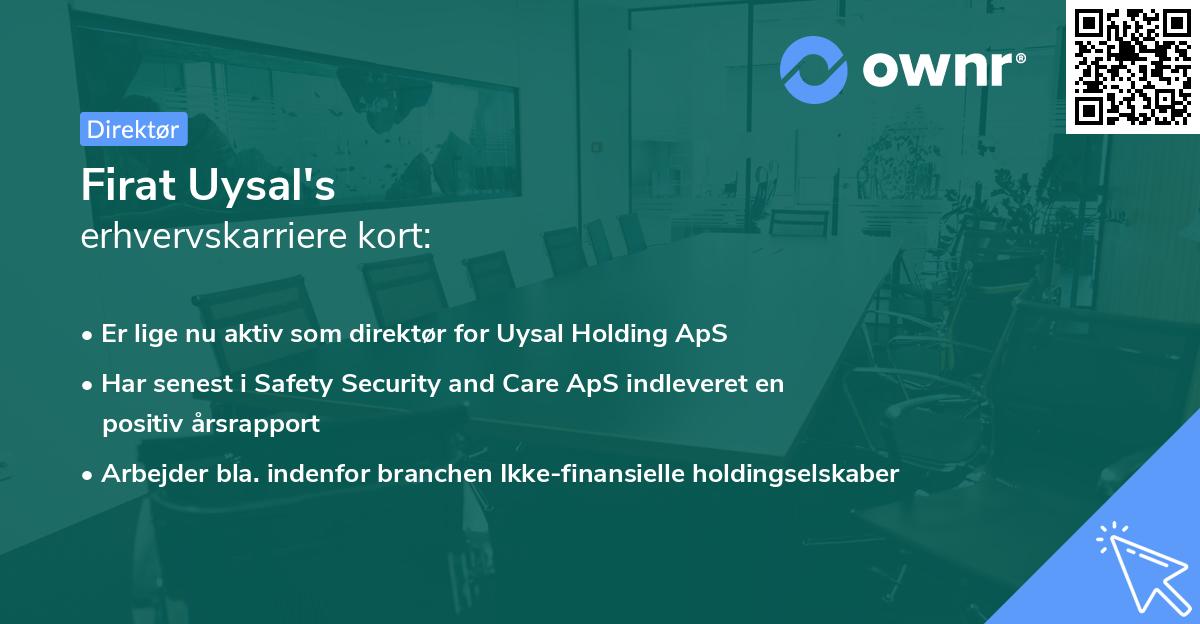 Firat Uysal's erhvervskarriere kort