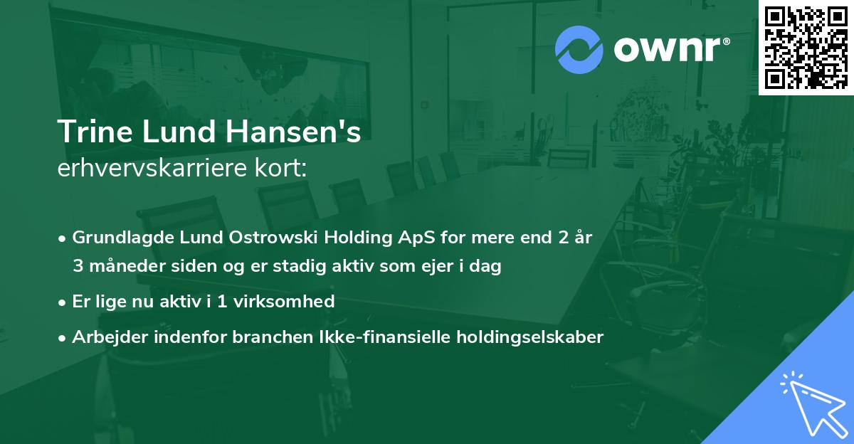 Trine Lund Hansen's erhvervskarriere kort