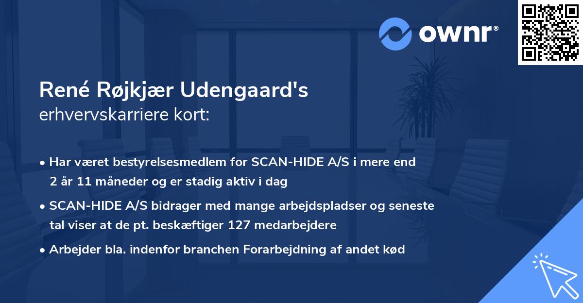 René Røjkjær Udengaard's erhvervskarriere kort