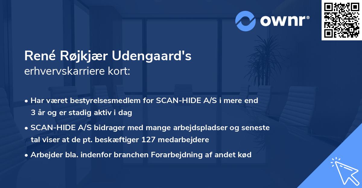 René Røjkjær Udengaard's erhvervskarriere kort