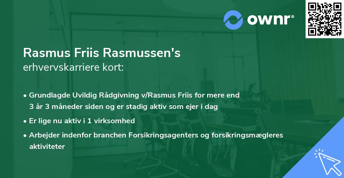 Rasmus Friis Rasmussen's erhvervskarriere kort