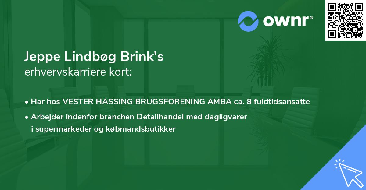 Jeppe Lindbøg Brink's erhvervskarriere kort
