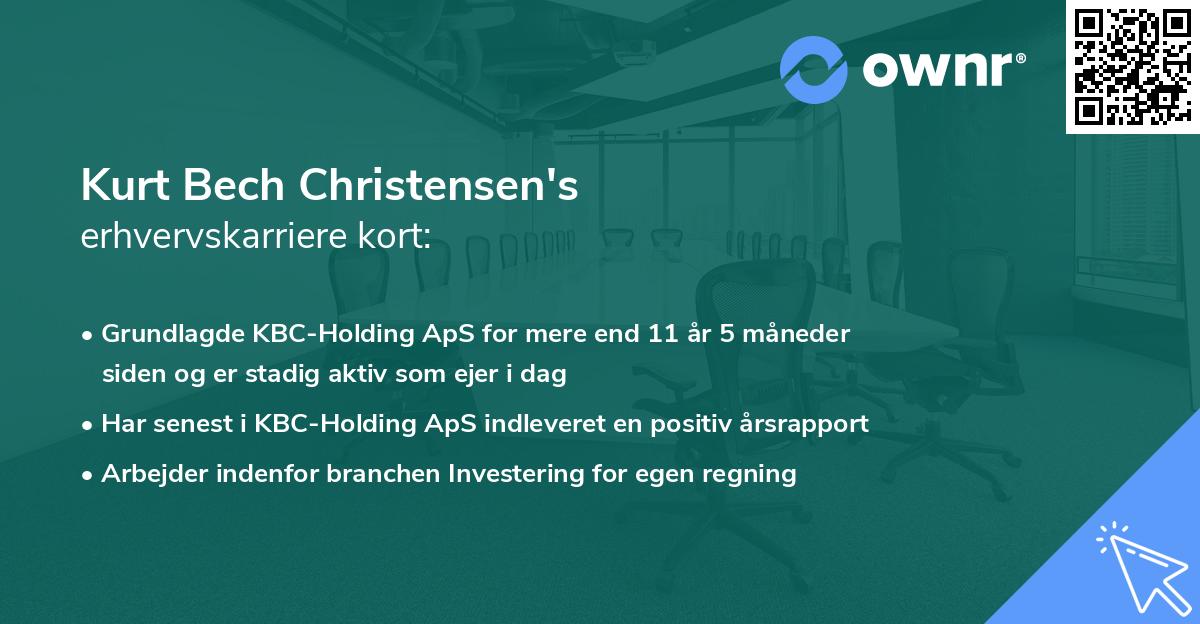 Kurt Bech Christensen's erhvervskarriere kort