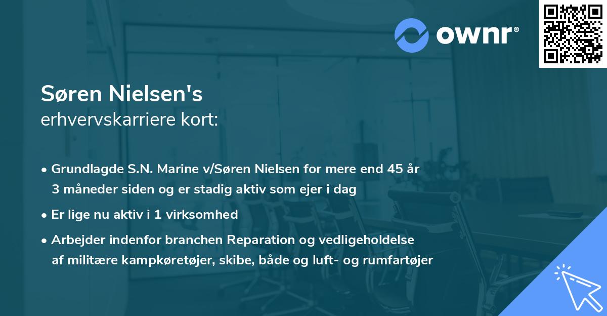 Søren Nielsen's erhvervskarriere kort
