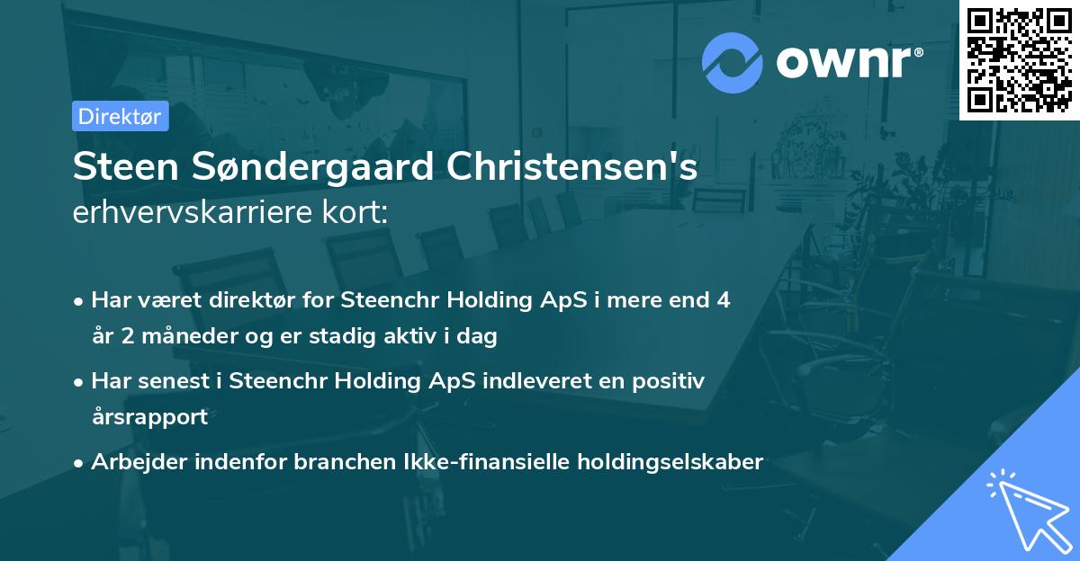 Steen Søndergaard Christensen's erhvervskarriere kort