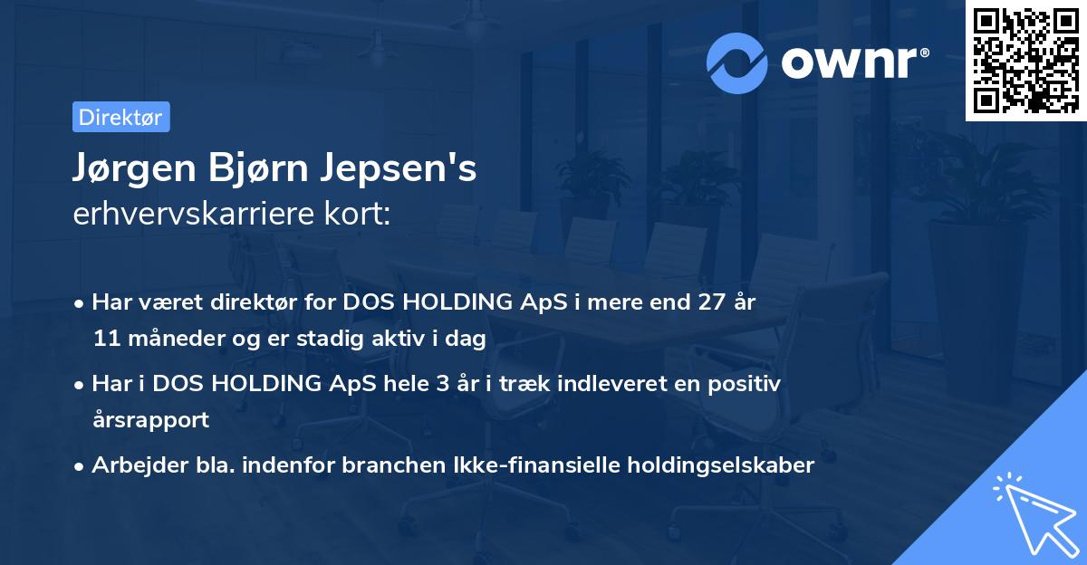 Jørgen Bjørn Jepsen's erhvervskarriere kort