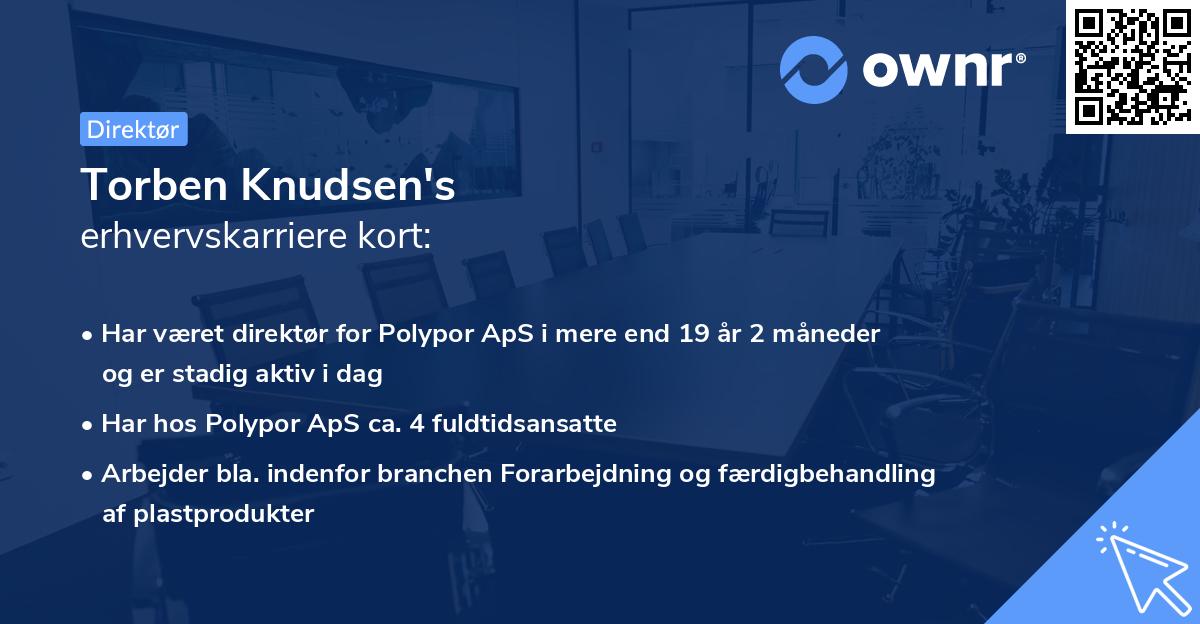 Torben Knudsen's erhvervskarriere kort