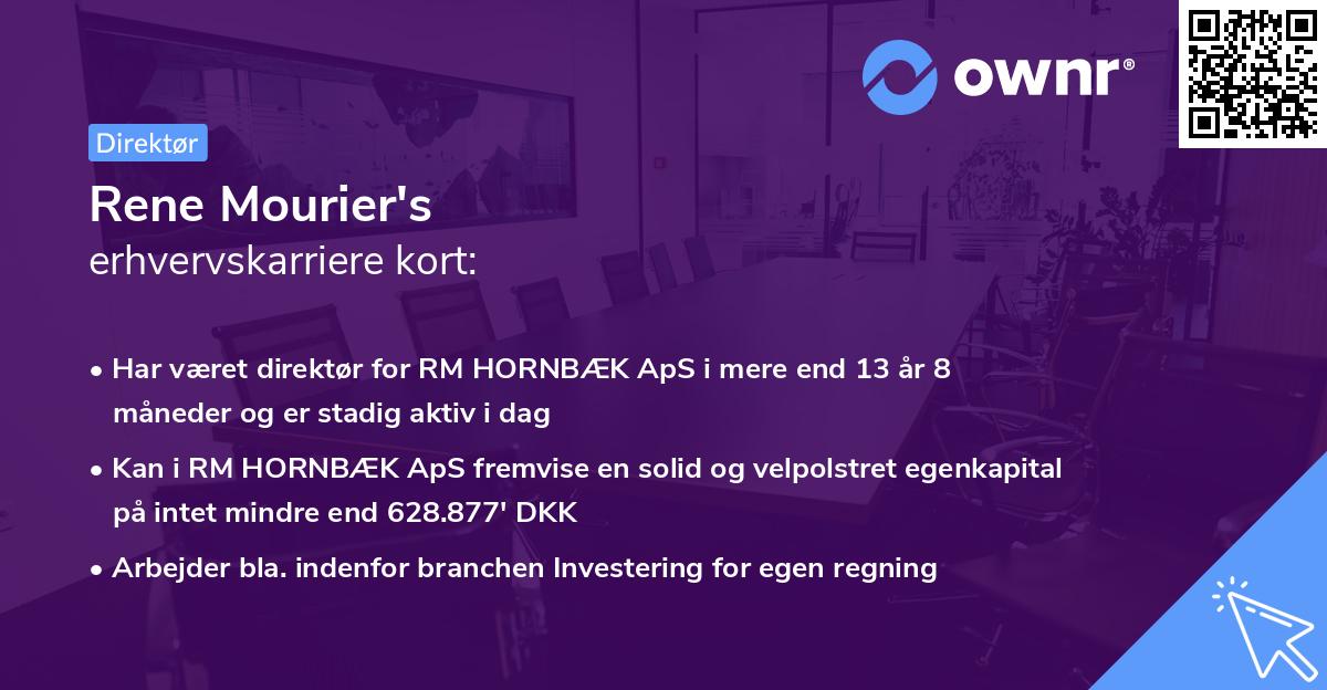 Rene Mourier's erhvervskarriere kort