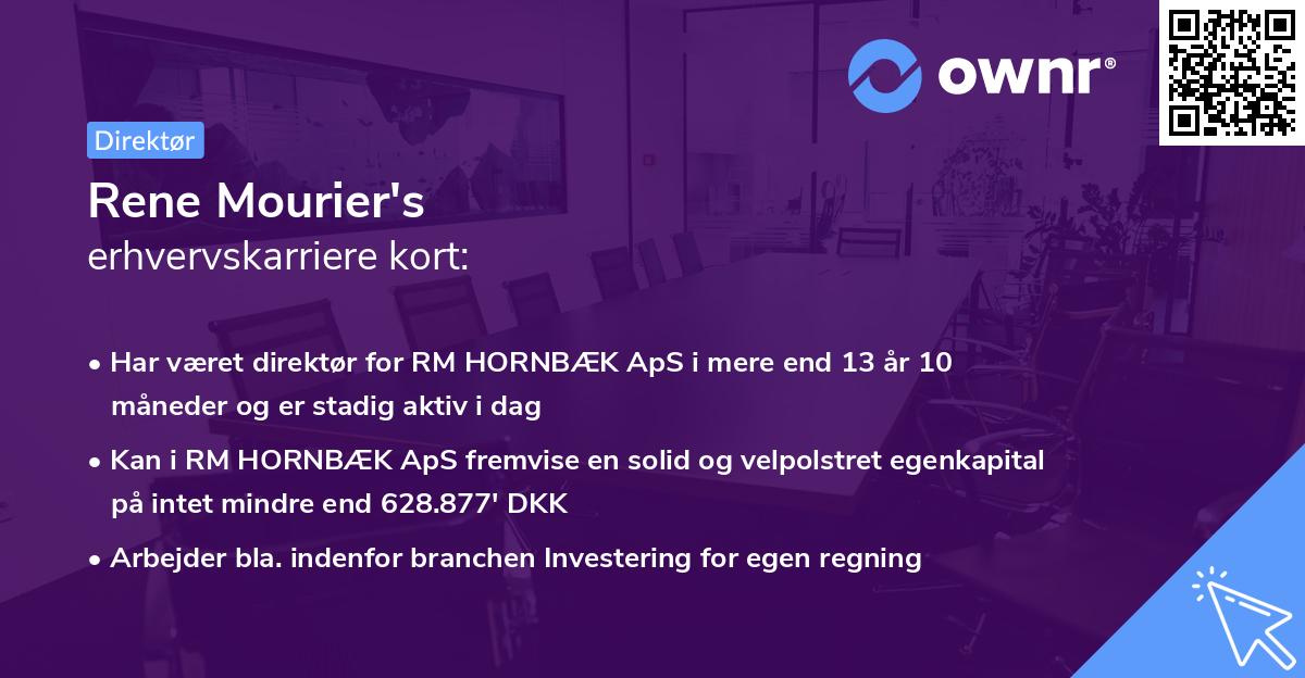 Rene Mourier's erhvervskarriere kort