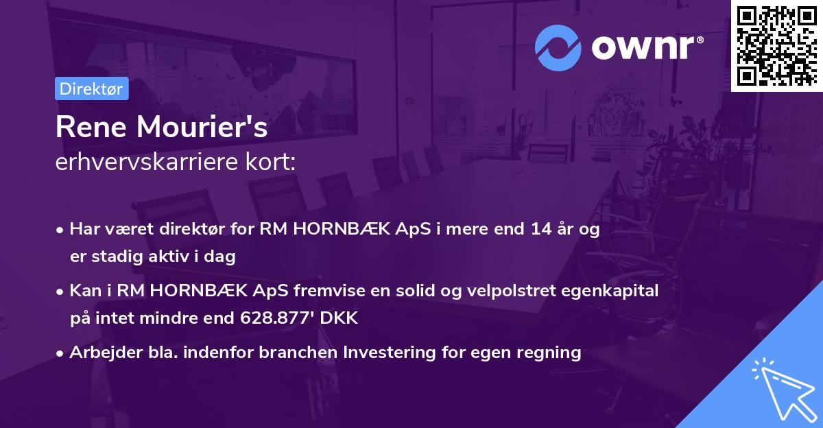 Rene Mourier's erhvervskarriere kort