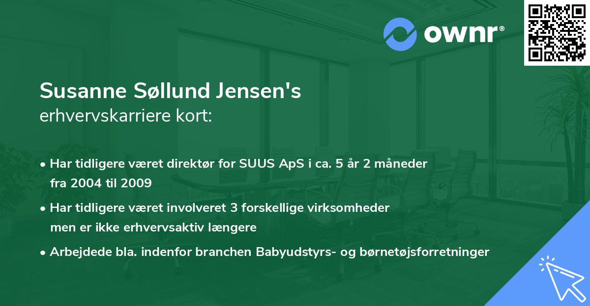 Susanne Søllund Jensen's erhvervskarriere kort