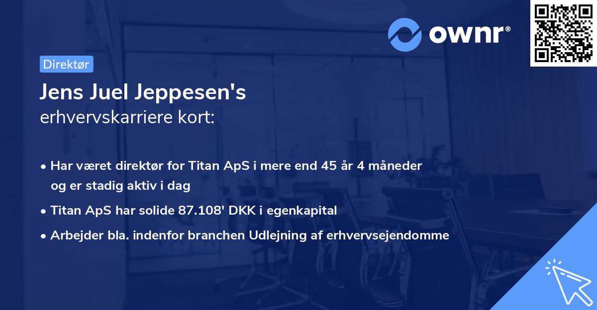 Jens Juel Jeppesen's erhvervskarriere kort