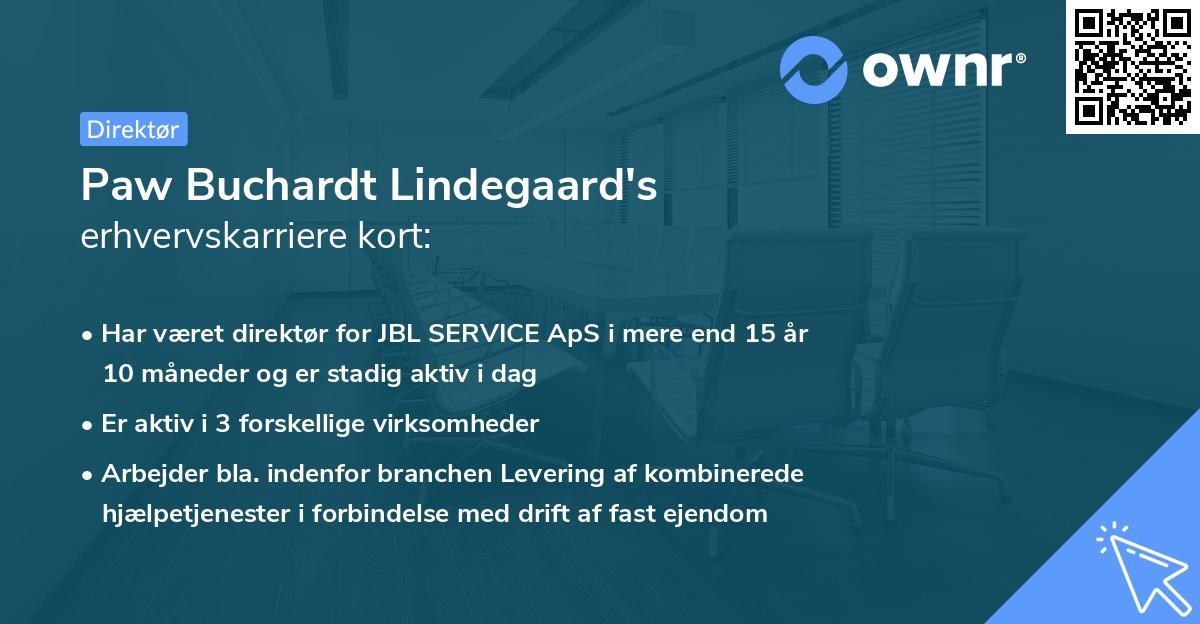 Paw Buchardt Lindegaard's erhvervskarriere kort