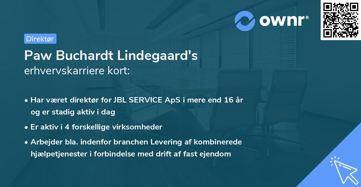 Paw Buchardt Lindegaard's erhvervskarriere kort