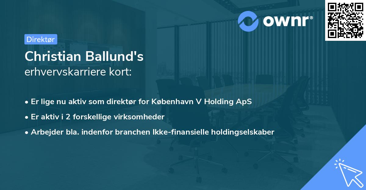Christian Ballund's erhvervskarriere kort