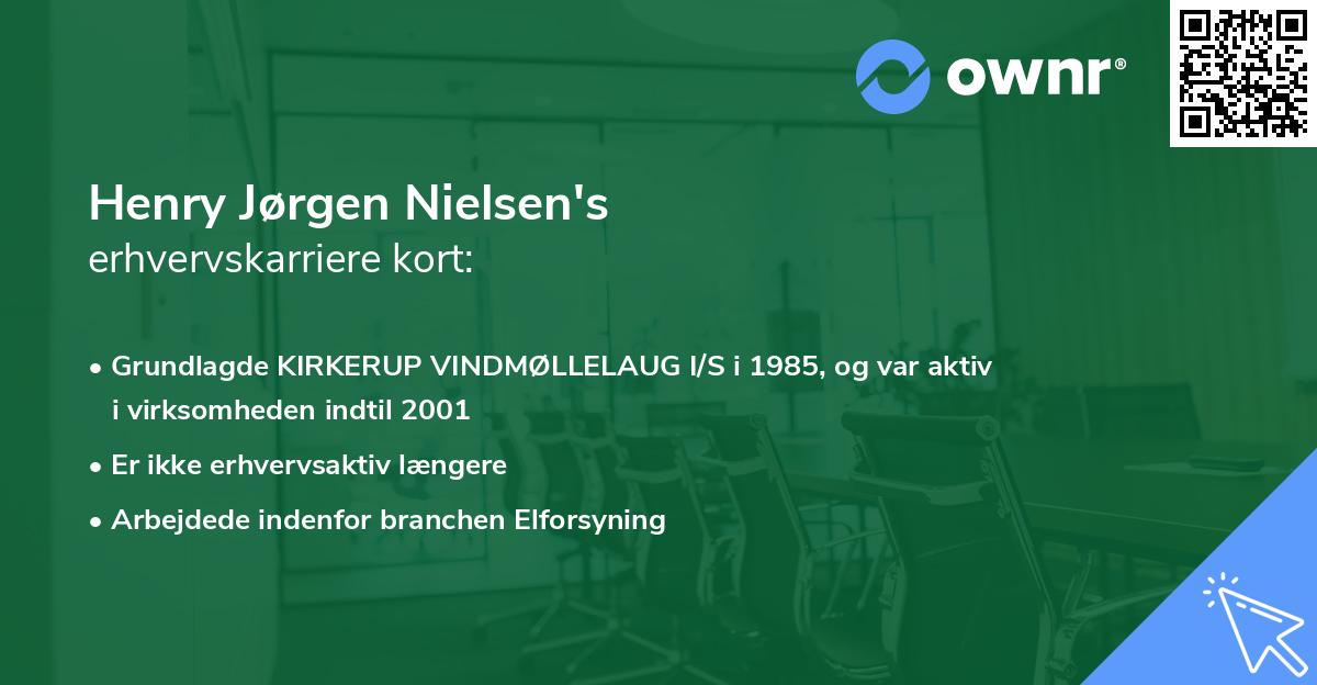 Henry Jørgen Nielsen's erhvervskarriere kort