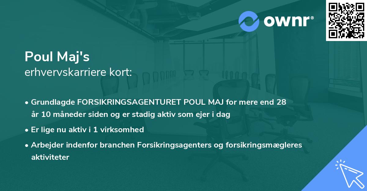 Poul Maj's erhvervskarriere kort