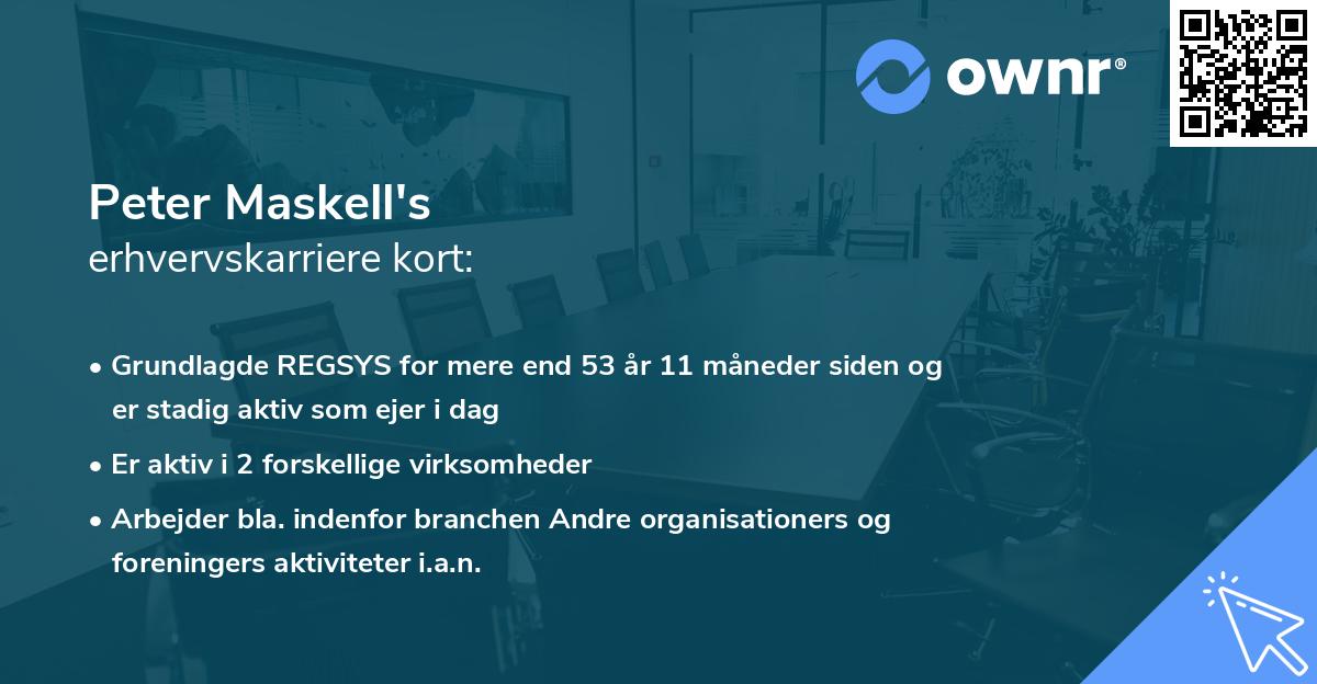Peter Maskell's erhvervskarriere kort