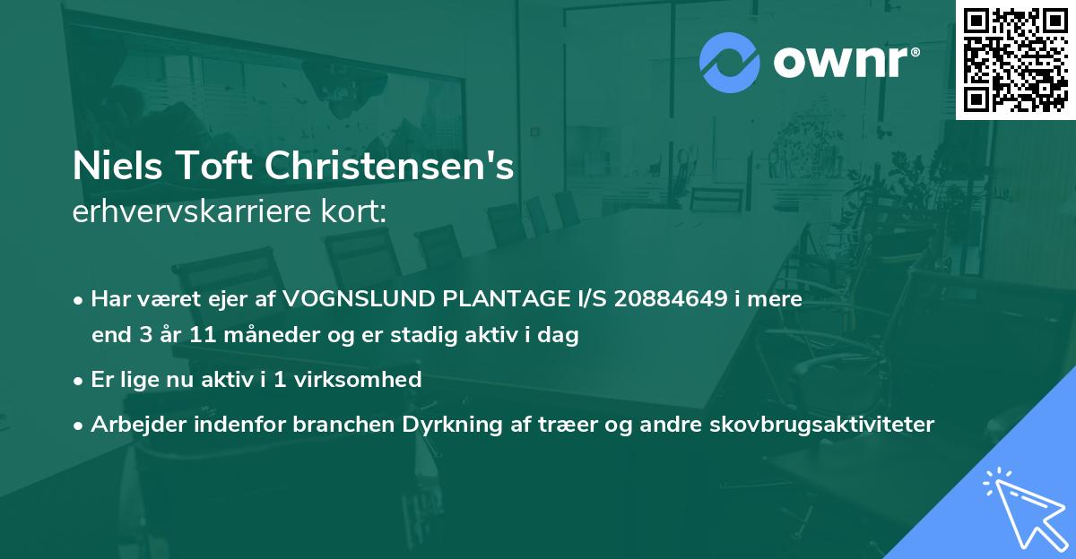 Niels Toft Christensen's erhvervskarriere kort