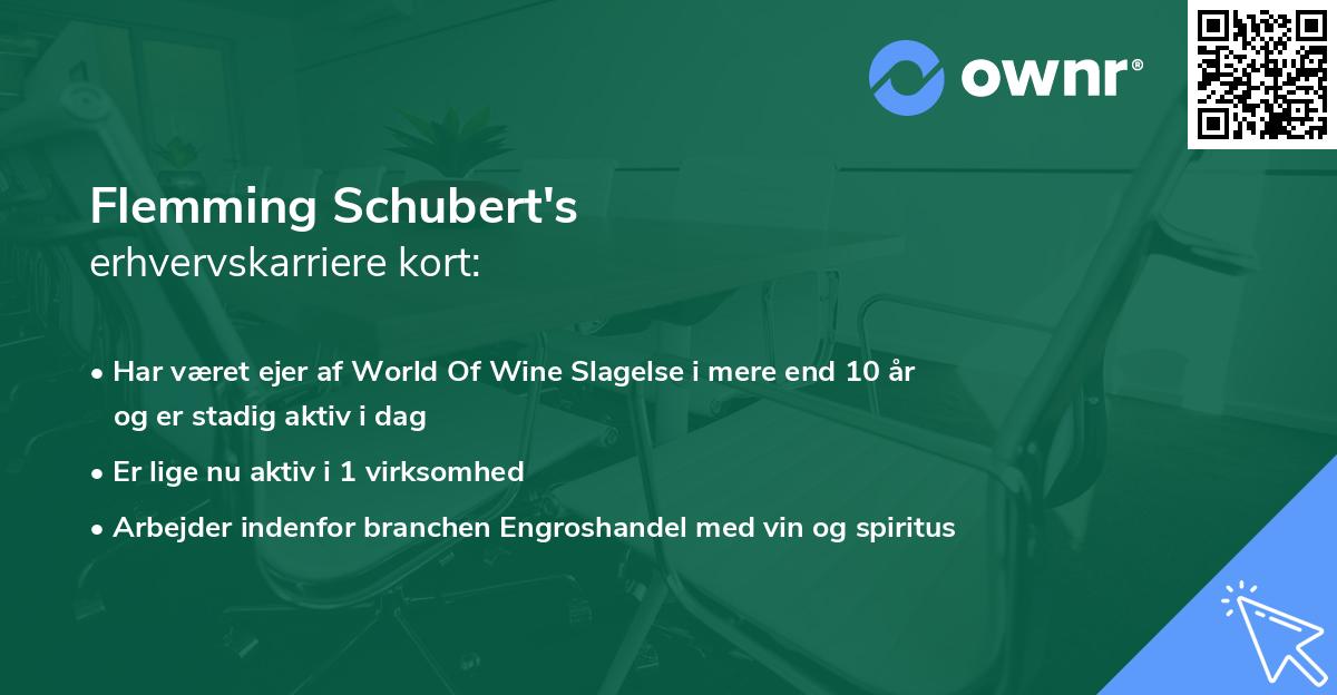 Flemming Schubert's erhvervskarriere kort