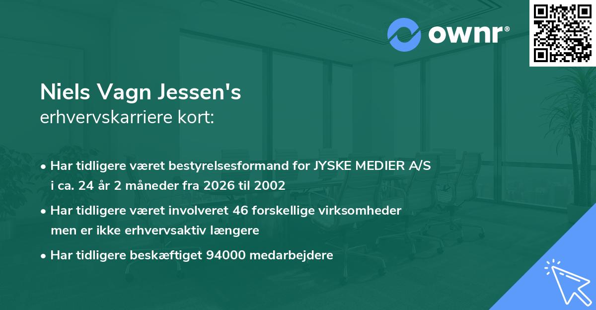 Niels Vagn Jessen's erhvervskarriere kort