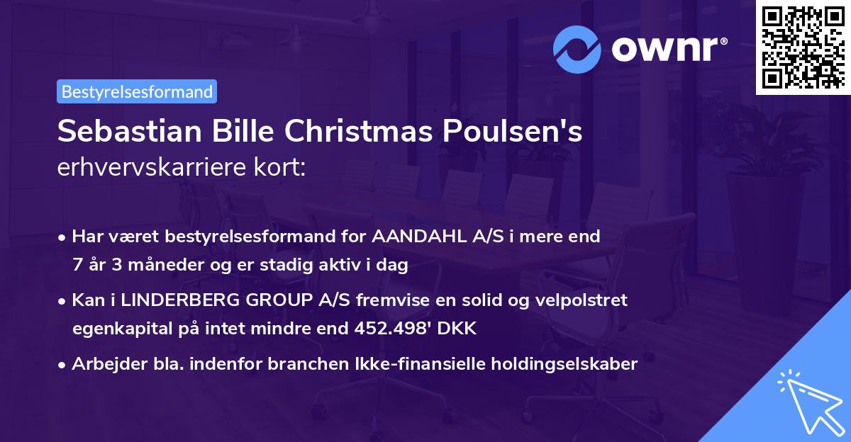Sebastian Bille Christmas Poulsen's erhvervskarriere kort