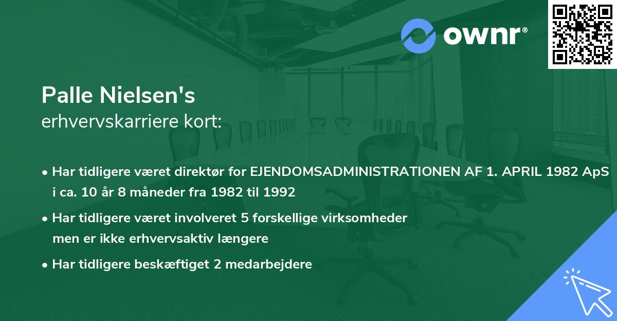 Palle Nielsen's erhvervskarriere kort