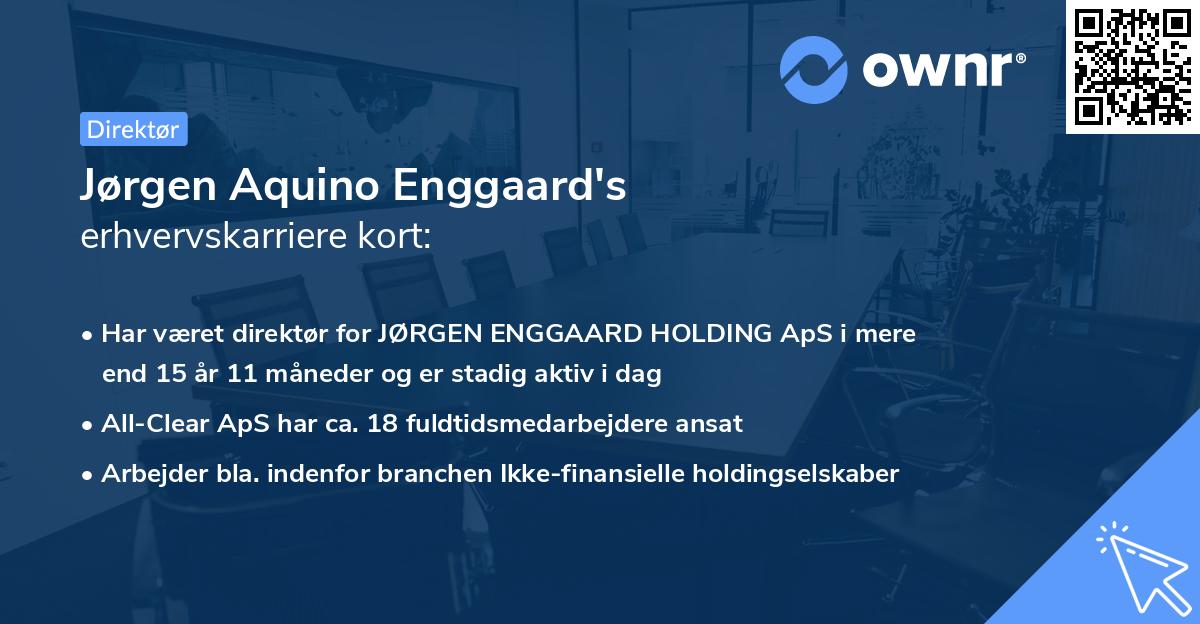Jørgen Aquino Enggaard's erhvervskarriere kort
