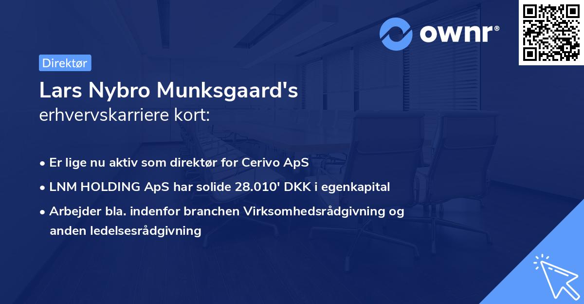 Lars Nybro Munksgaard's erhvervskarriere kort