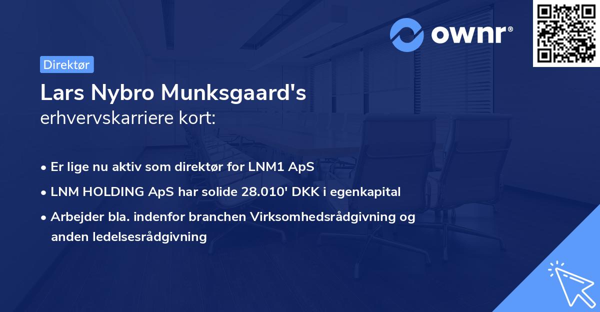 Lars Nybro Munksgaard's erhvervskarriere kort