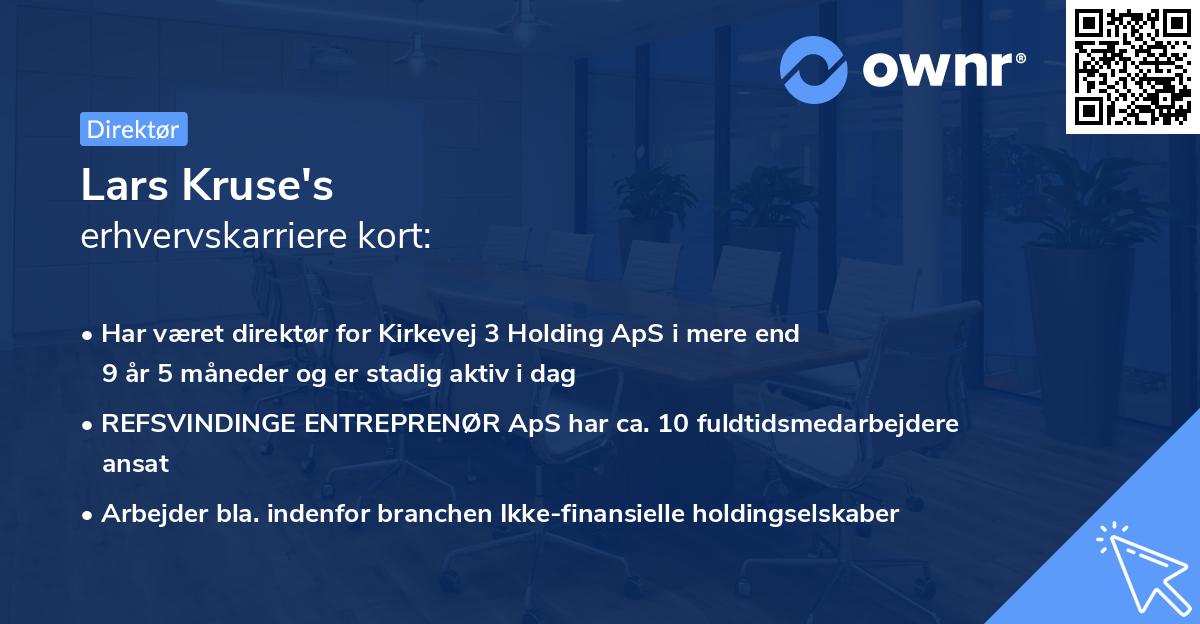 Lars Kruse's erhvervskarriere kort