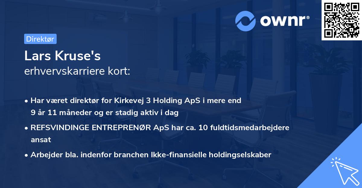 Lars Kruse's erhvervskarriere kort
