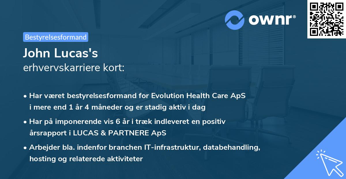 John Lucas's erhvervskarriere kort
