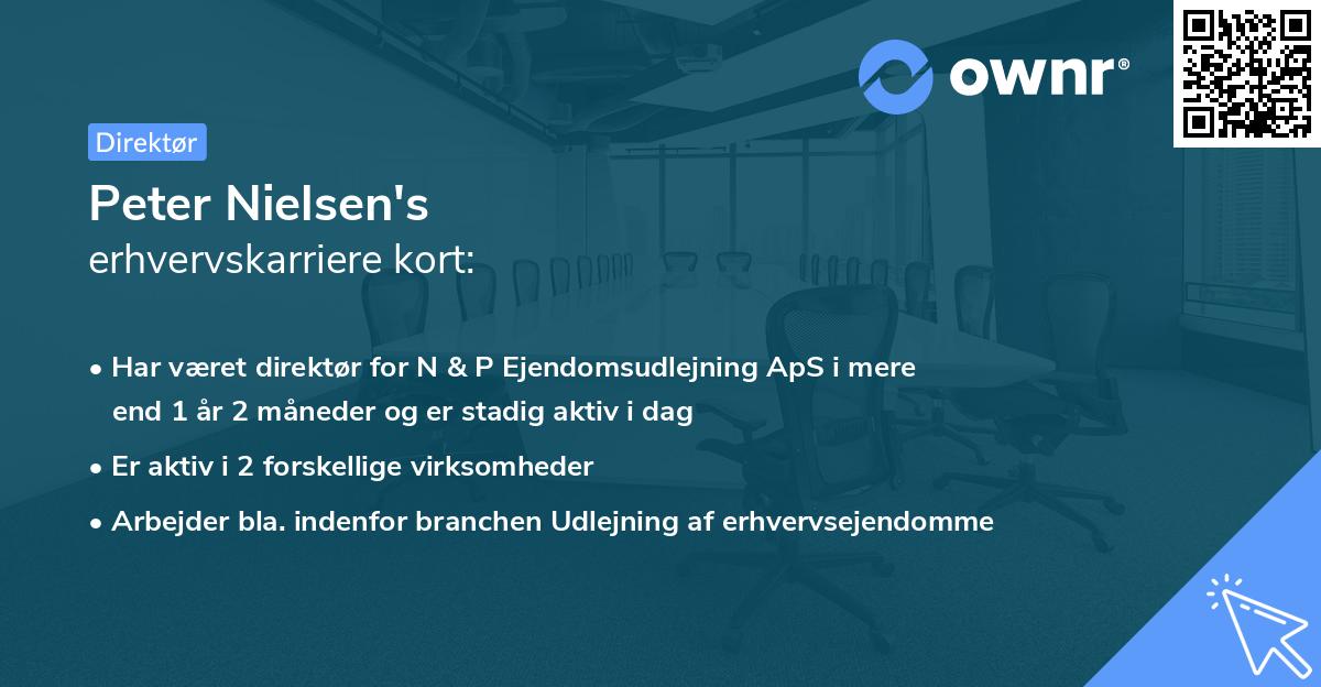 Peter Nielsen's erhvervskarriere kort