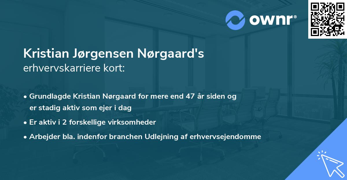 Kristian Jørgensen Nørgaard's erhvervskarriere kort
