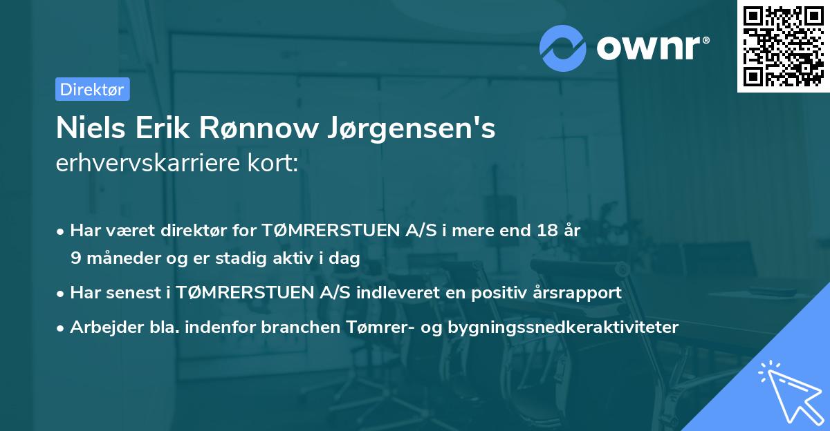 Niels Erik Rønnow Jørgensen's erhvervskarriere kort