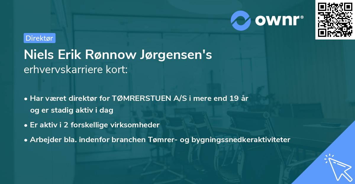 Niels Erik Rønnow Jørgensen's erhvervskarriere kort