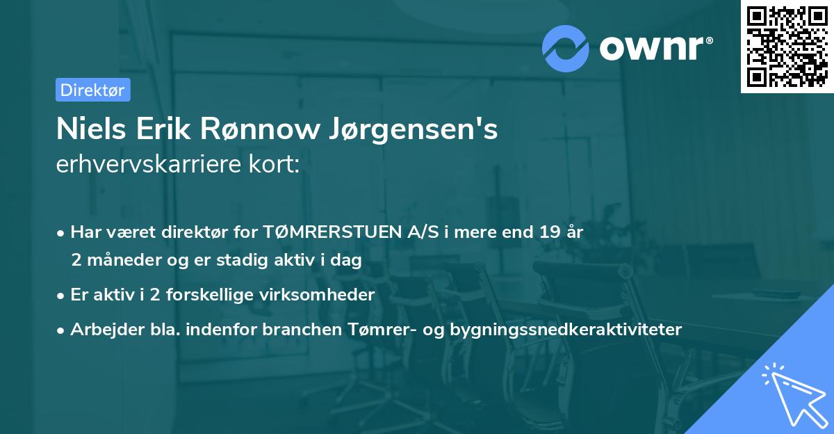 Niels Erik Rønnow Jørgensen's erhvervskarriere kort