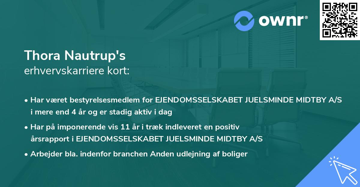 Thora Nautrup's erhvervskarriere kort