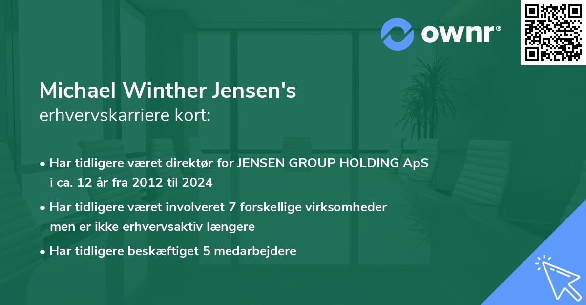 Michael Winther Jensen's erhvervskarriere kort