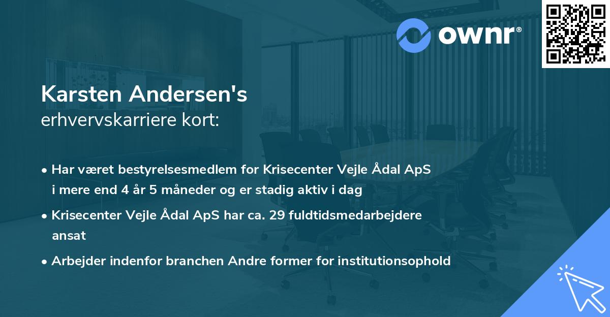 Karsten Andersen's erhvervskarriere kort