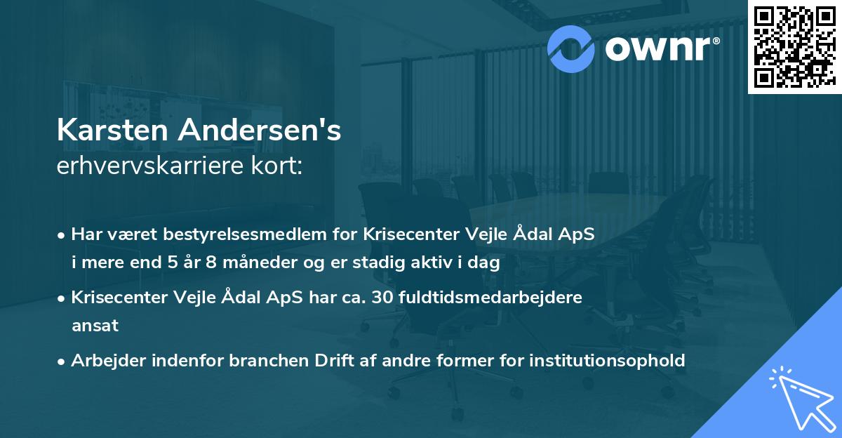 Karsten Andersen's erhvervskarriere kort