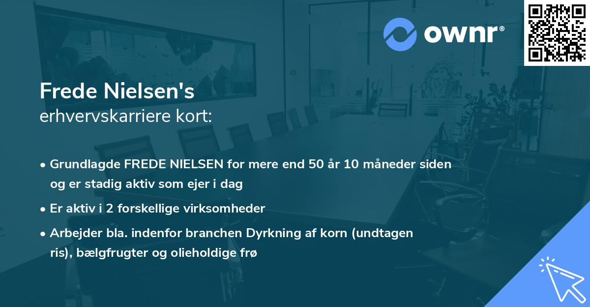 Frede Nielsen's erhvervskarriere kort