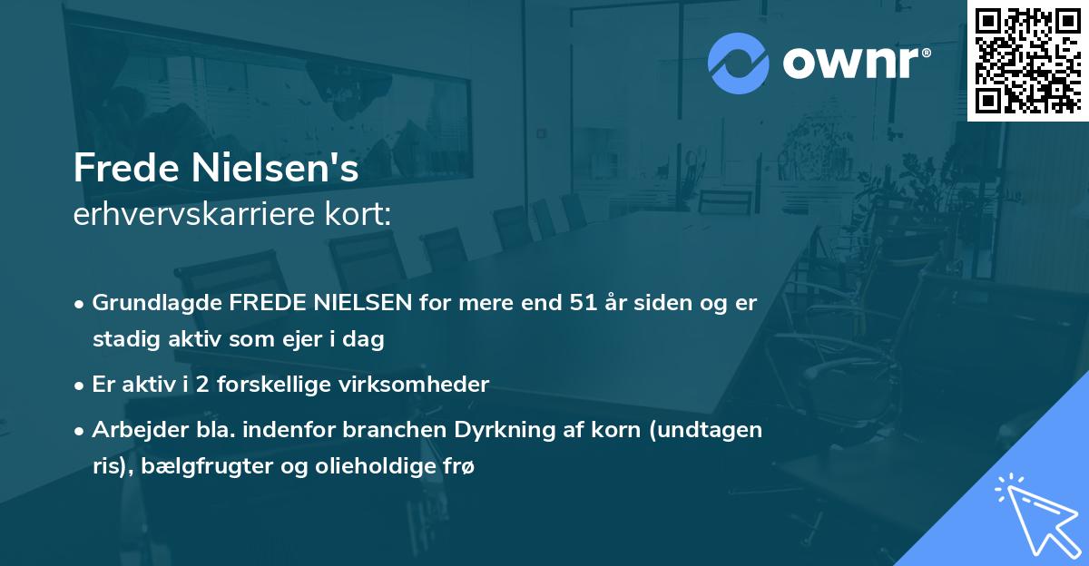 Frede Nielsen's erhvervskarriere kort