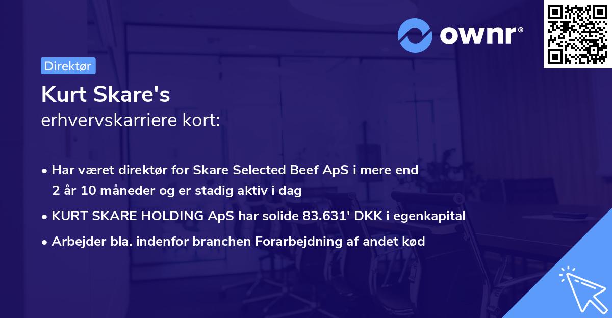 Kurt Skare's erhvervskarriere kort