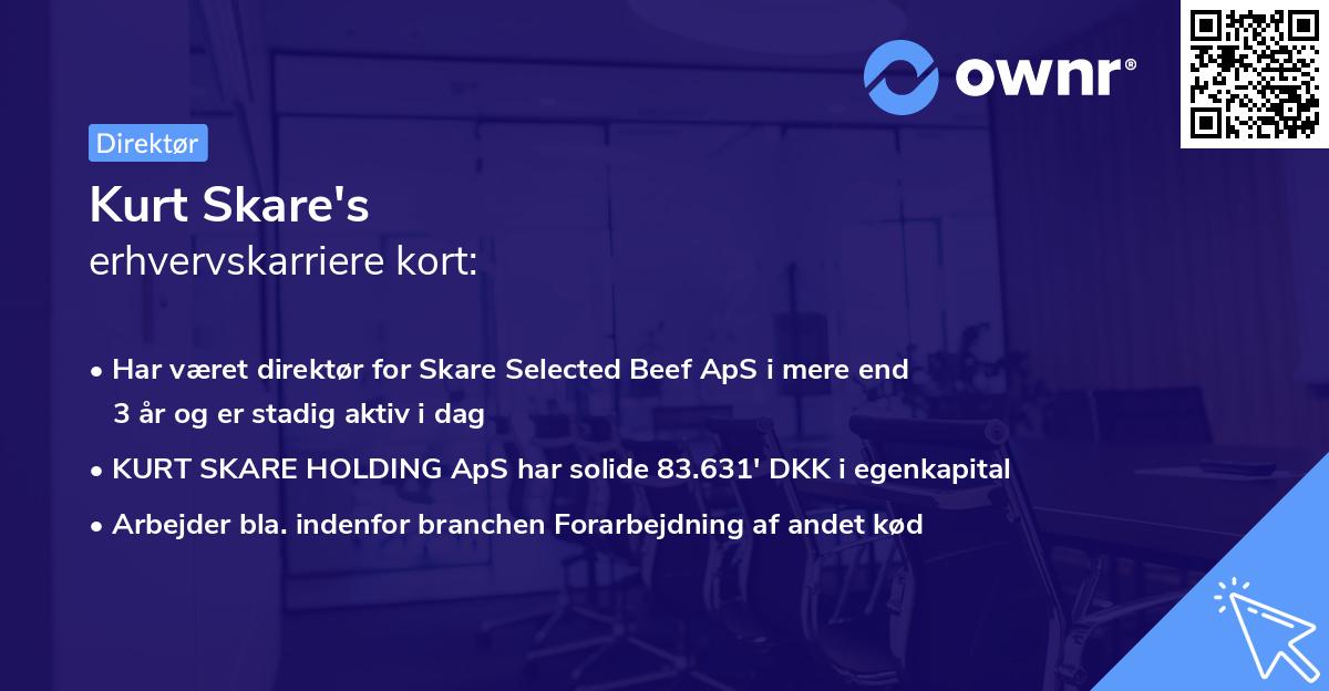Kurt Skare's erhvervskarriere kort
