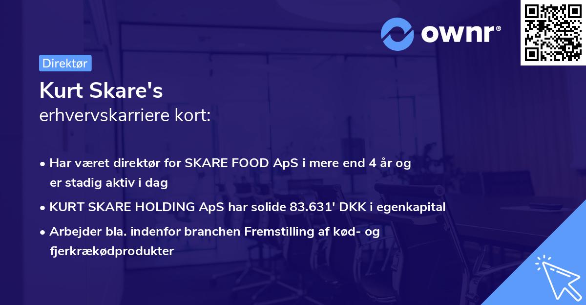 Kurt Skare's erhvervskarriere kort