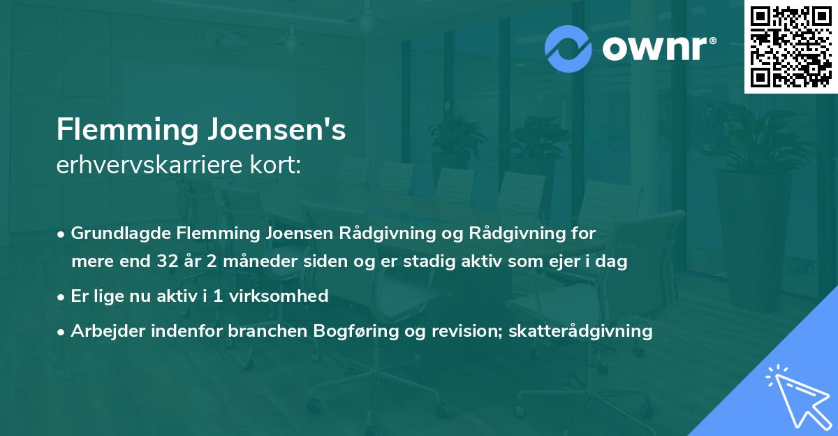 Flemming Joensen's erhvervskarriere kort