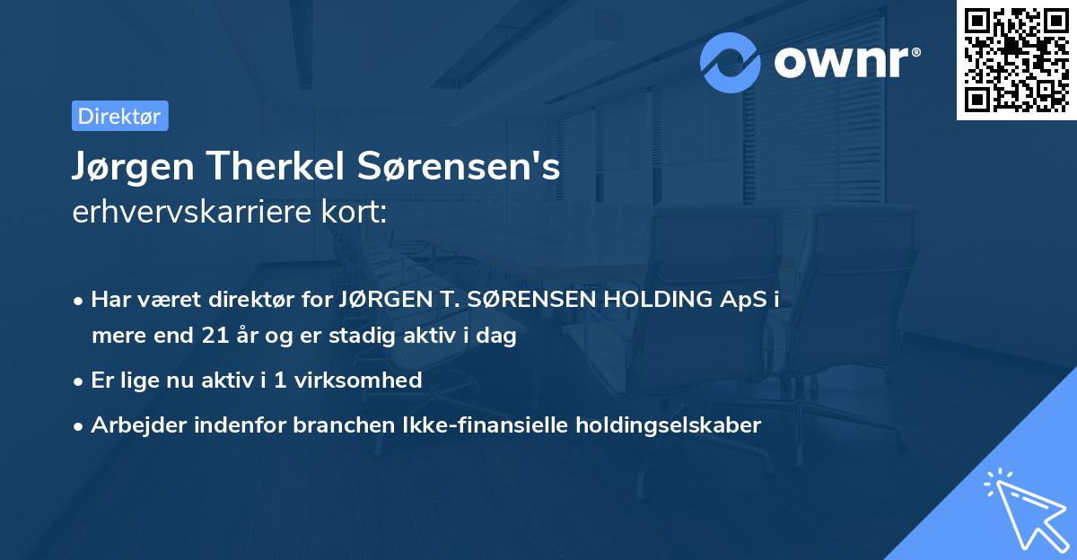 Jørgen Therkel Sørensen's erhvervskarriere kort