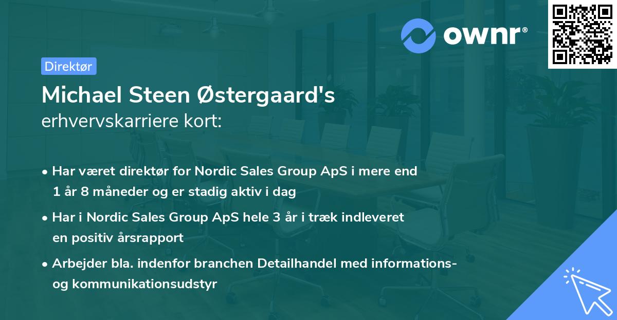 Michael Steen Østergaard's erhvervskarriere kort